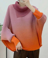 Luxury Japanese Pleated High Neck Top